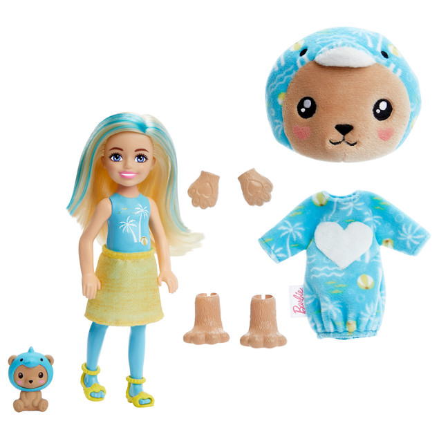 Barbie Cutie Reveal Lalka Chelsea Miś-Delfin Niespodzianka HRK30