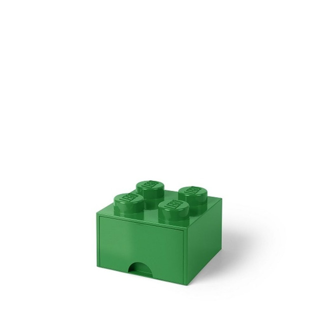LEGO Pudełko Storage Box 4 z Szufladą Ciemnozielone