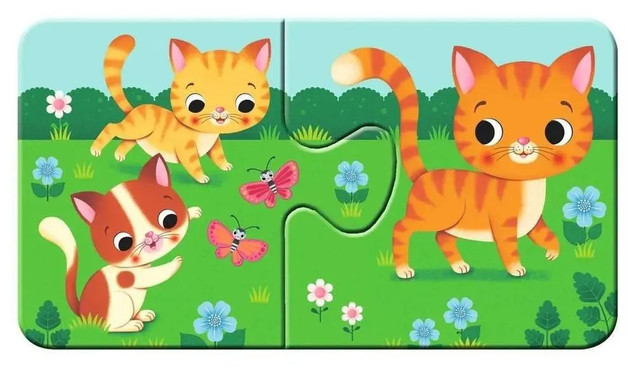RAVENSBURGER Moje pierwsze puzzle Zwierzęta i młode 9x2 elementy