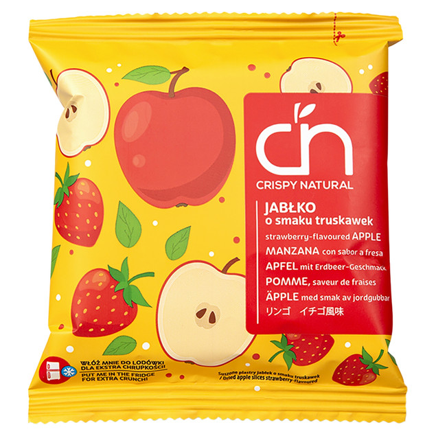 Chipsy jabłkowo‑truskawkowe 18 g x2 – Crispy Natural
