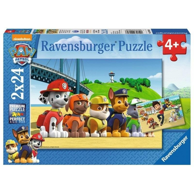 Puzzle Ravensburger 2x24 elementy Psi Patrol Bohaterskie Szczeniaki