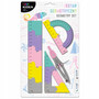 Zestaw Geometryczny 4 Elementy 20 cm CYRKIEL EKIERKA KĄTOMIERZ Pastel Kidea