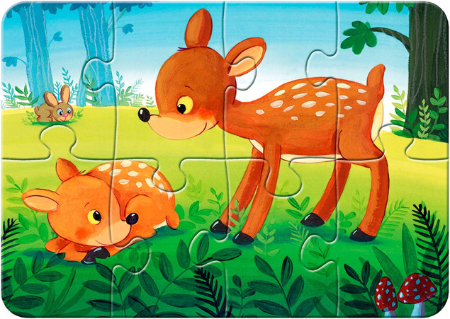 Puzzle Ravensburger 20 elementów Małe rodziny zwierząt