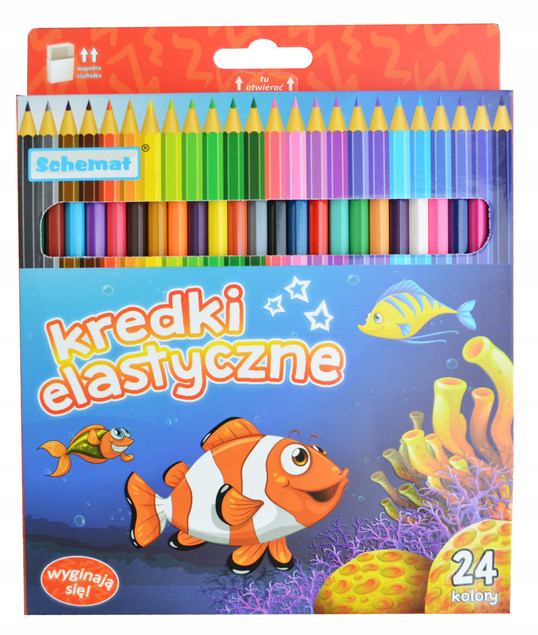 Kredki Elastyczne Schemat 24 szt.