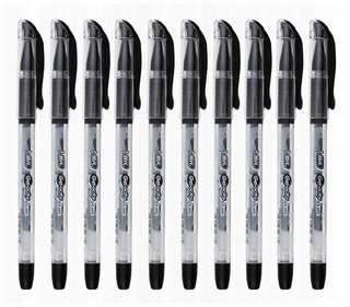 10x Długopis Żelowy 0.5 mm Czarny Gel-Ocity Stic Bic