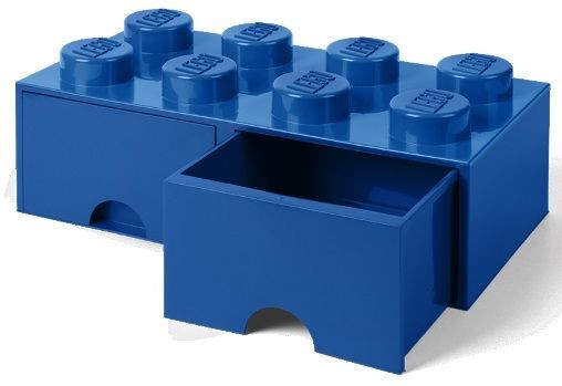 LEGO Pojemnik z Szufladami Klocek 2x4 Niebieski Organizer