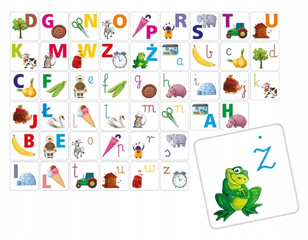 Adamigo Literki małe i duże - Gra Edukacyjna