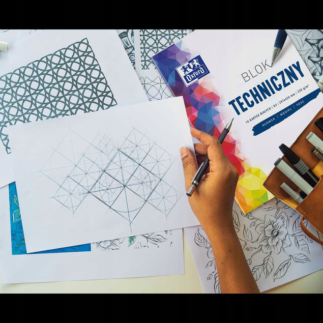 Blok techniczny OXFORD A4 biały 250g 10 kartek