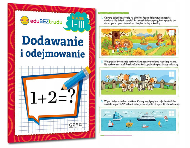 BOOK BOX 10 Książek Dla Dzieci 6-10 Lat MATEMATYKA Polski Szlaczki Czytanie