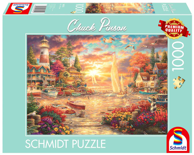 Puzzle Schmidt Spiele 1000 el. Chuck Pinson Poranek nad jeziorem Premium Quality