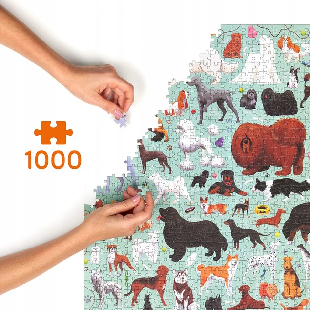 CzuCzu Puzzlove Puzzle Rodzinne Psy 1000 elementów 93228_1