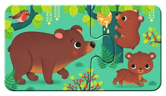 RAVENSBURGER Moje pierwsze puzzle Zwierzęta i młode 9x2 elementy