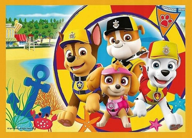 Puzzle 4w1 Układanka Dla Dzieci PSI PATROL Pieski Pies Paw 207 el. 4+ Trefl