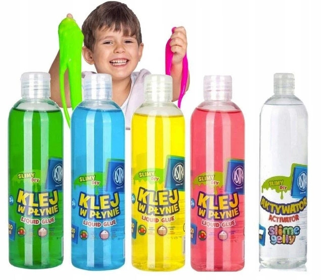 Zestaw Slime 4x250 ml + Aktywator Astra