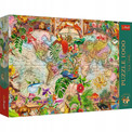 Puzzle Trefl 1000 elementów papier Antyczna mapa świata