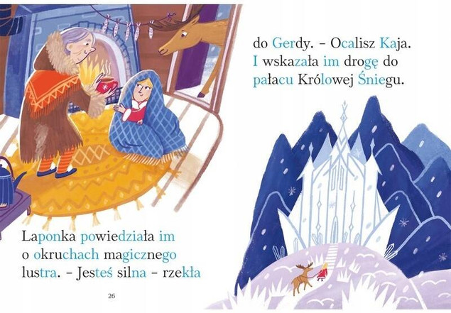 Królowa Śniegu – Książka Już Czytam Sam z dużymi literami i podziałem na sylaby
