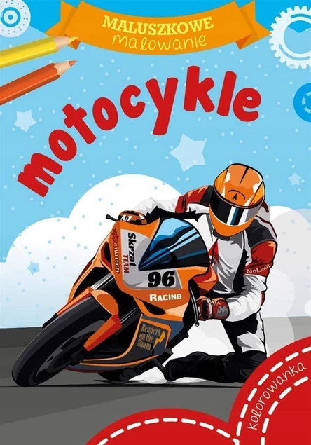 MALOWANKI KOLOROWANKI Z NAKLEJKAMI MALUSZKOWE MALOWANIE MOTOCYKLE