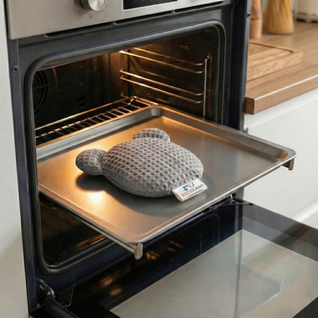 BOCIOLAND Termofor z PESTEK WIŚNI Medyczny Antyalergiczny Na Ból SZARY 180g