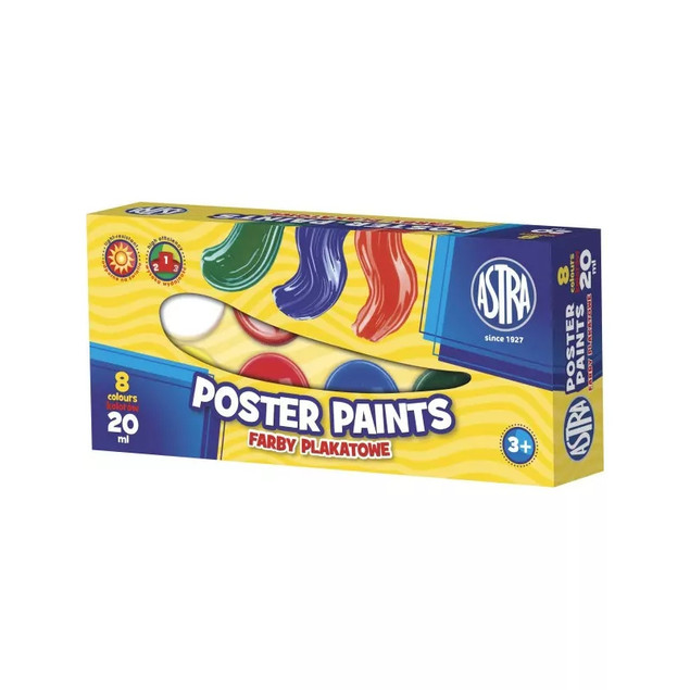 Farby plakatowe 8kol 20ml ASTRA