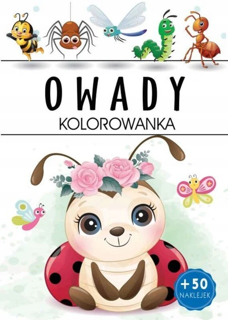 Kolorowanka Owady z naklejkami