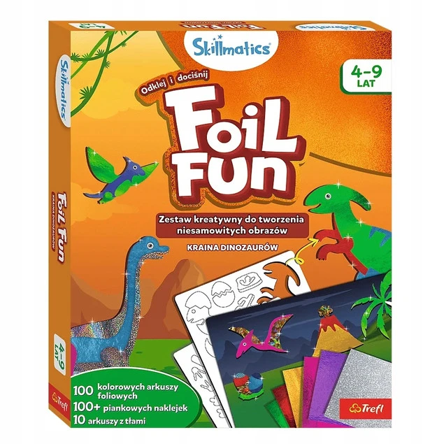 Zestaw kreatywny Skillmatics Foil Fun Kraina Dinozaurów