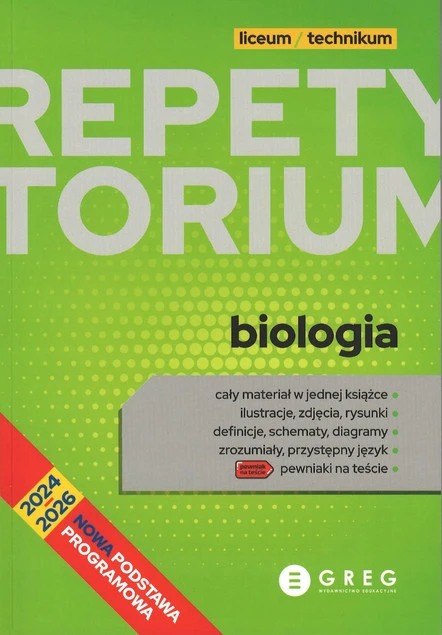 Repetytorium - liceum/technikum - biologia - 2026 Maciej Mikołajczyk, Kornelia Wójcik, Jolanta Zygmunt_1