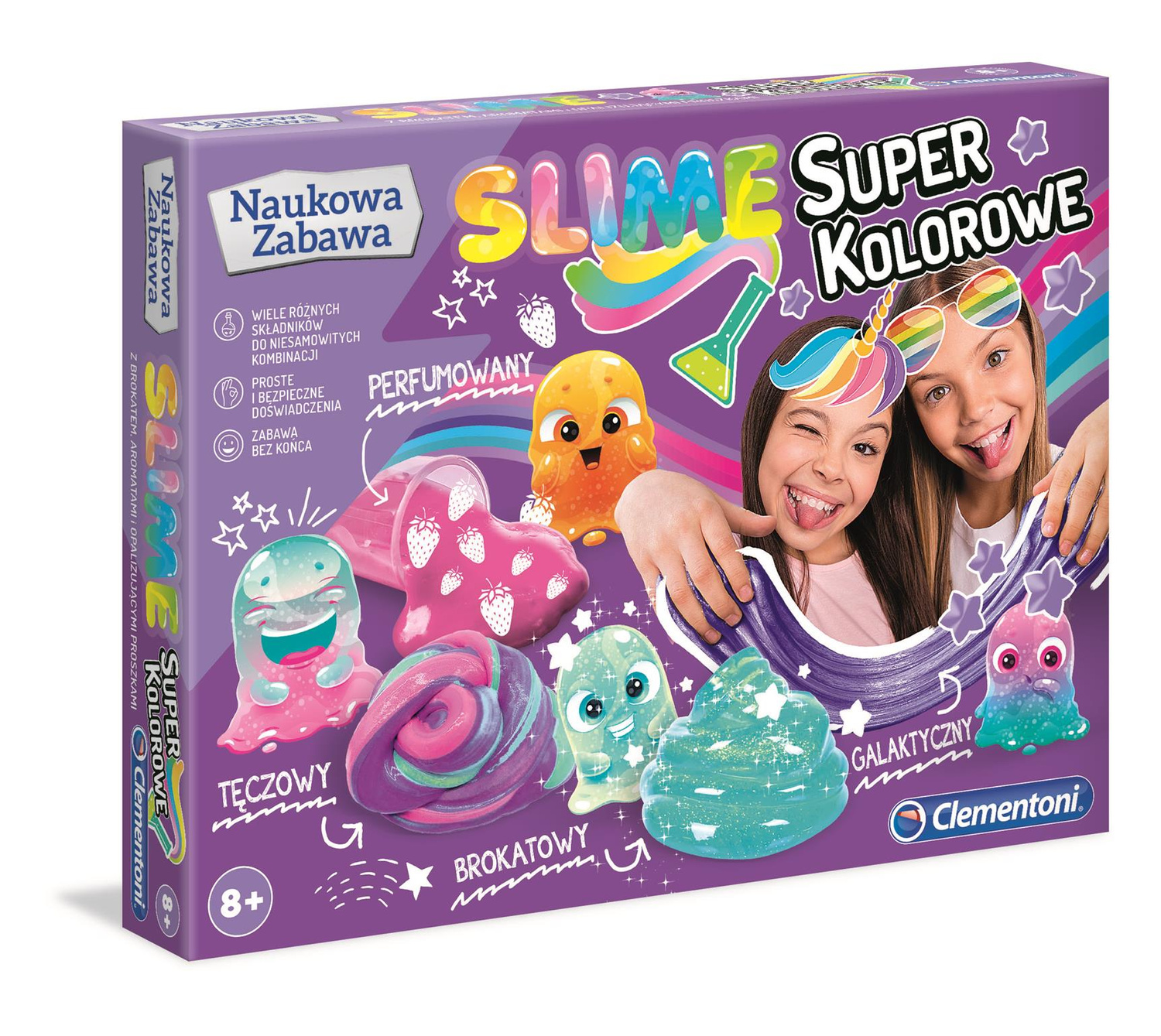 Naukowa Zabawa Super Kolorowe SLIME 8+ Clementoni 50636_1