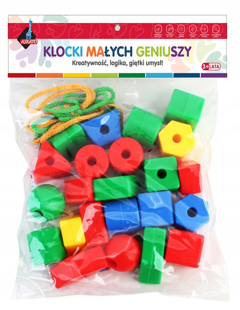 Askato Klocki Geometryczne 22 el. – Kreatywne Korale Konstrukcyjne
