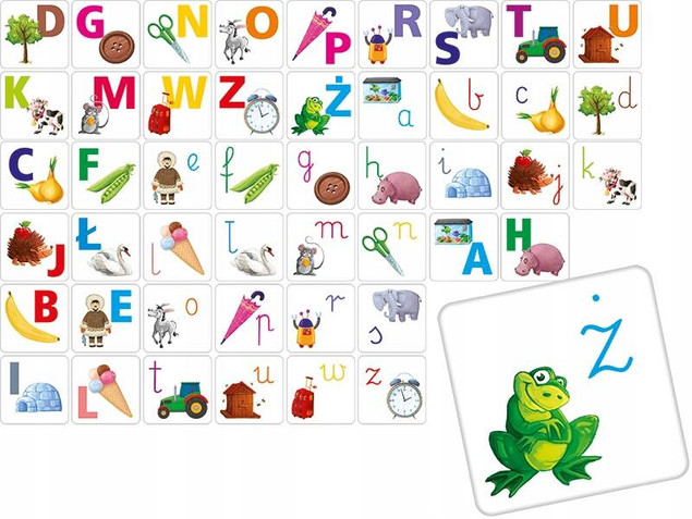 Gra Memory Literki Małe i Duże – Adamigo