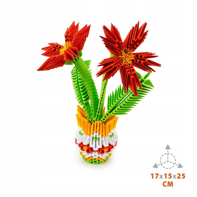 Origami 3D KWIATY 554 Elementy Zestaw Kreatywny 8+ Alexander 2553