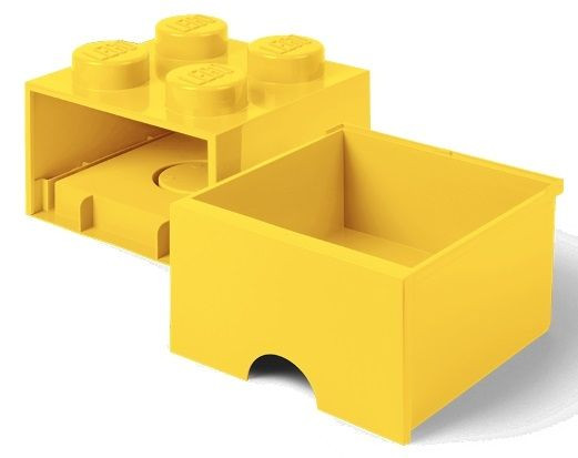 LEGO Pojemnik Szuflada Brick Drawer 4 Żółty na Klocki 25x25cm