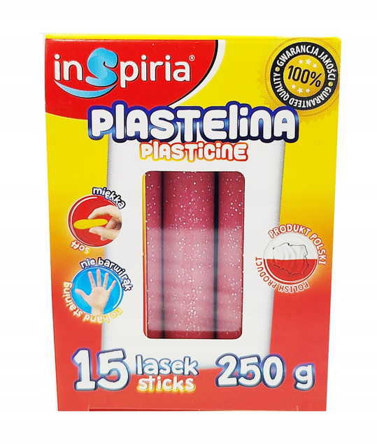 Plastelina BROKATOWA RÓŻOWA 15 Lasek Miękka Szkolna Schemat