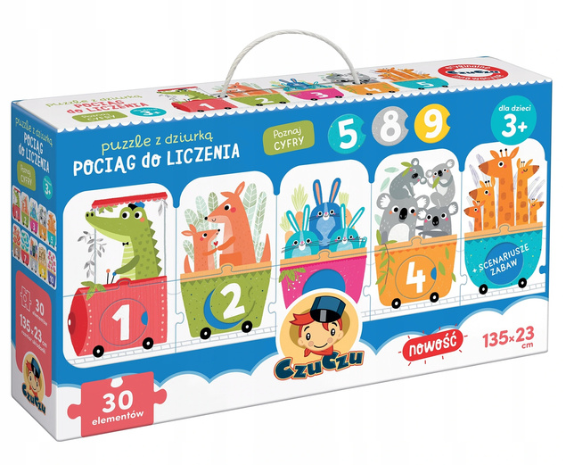 Puzzle Z Dziurką Edukacyjna Układanka Pociąg Do Liczenia 30el. 3+ CzuCzu