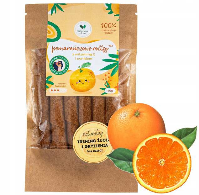 Zestaw ROLLSY Witaminowe JAGODA POMARAŃCZA SZPINAK Naturalnie Zdrowi 3x50g