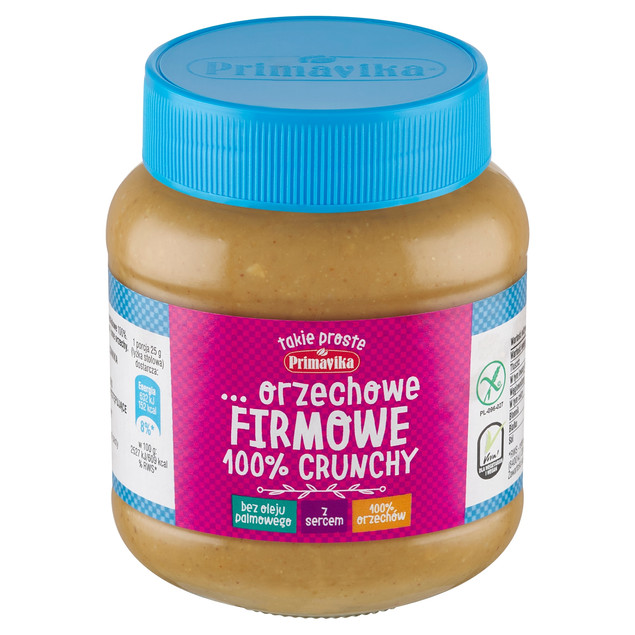 Pasta Orzechowa Primavika 100% Crunchy 350g