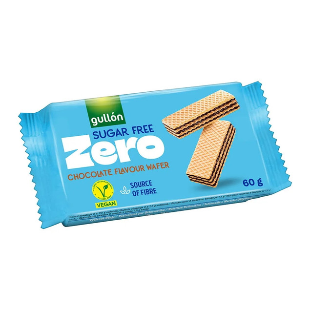 GULLON Wafle z nadzieniem o smaku czekolady 60g bez cukru