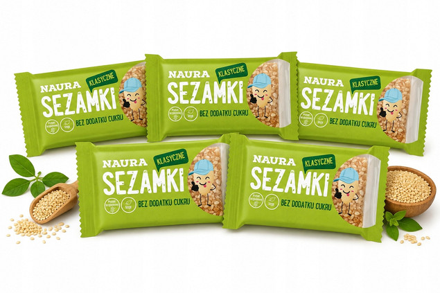 Naura sezamki bez cukru bez glutenu 27g x5