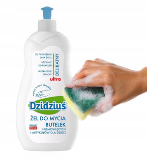 DZIDZIUŚ Żel Płyn Do Mycia Butelek Smoczków 500 ml