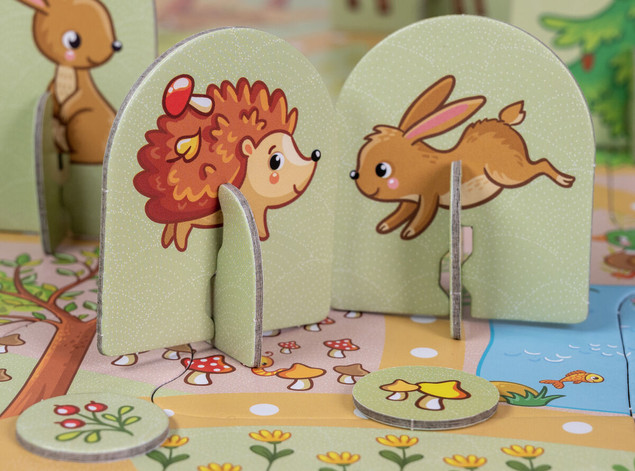 Puzzle z Grą Lis w Lesie 2w1 | Układanka i Planszówka Edukacyjna FSC