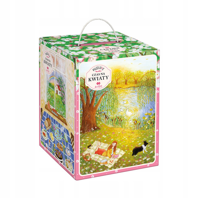 Puzzlove CzuCzu Czas na Kwiaty – Puzzle Akwarelowe 4x150 Elementów