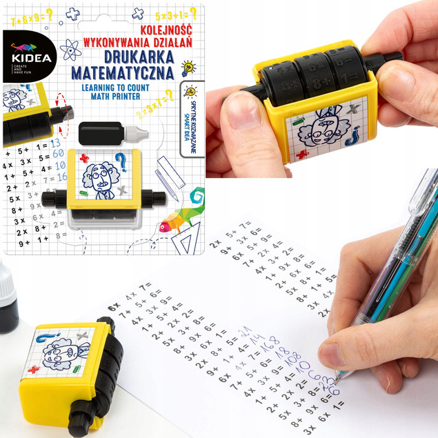 Drukarka matematyczna kolejność działań Kidea