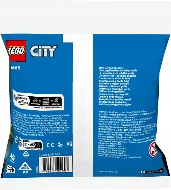 LEGO CITY 30665 Spotkanie z małym gorylem Figurka Dżungla Weterynarz