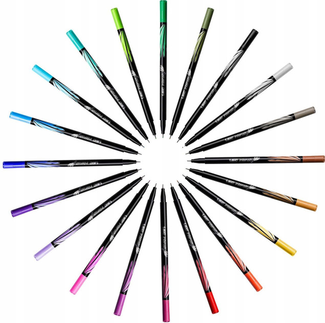 Cienkopisy Żelowe BIC Intensity Fineliner Zestaw 8 Kolorów 0.4 mm