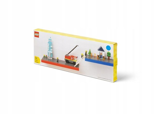 LEGO Półka Ścienna Ekspozycyjna Niebieska z 3 Płytkami Konstrukcyjnymi