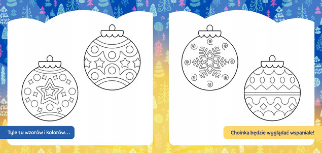 Kolorowanka z tatuażami flou Magiczne święta