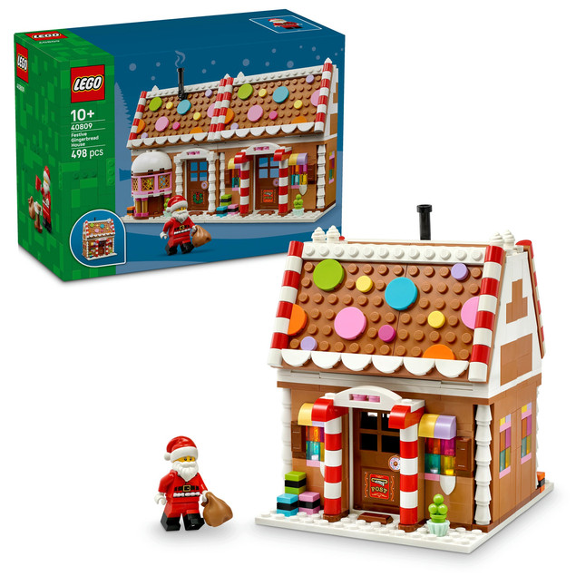 LEGO 40809 Świąteczny Domek z Piernika z Minifigurką Mikołaja