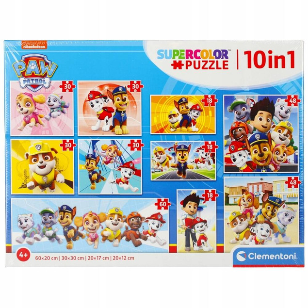 Puzzle 10w1 PSI PATROL Supercolor 330 Elementów 4+ Clementoni 20270