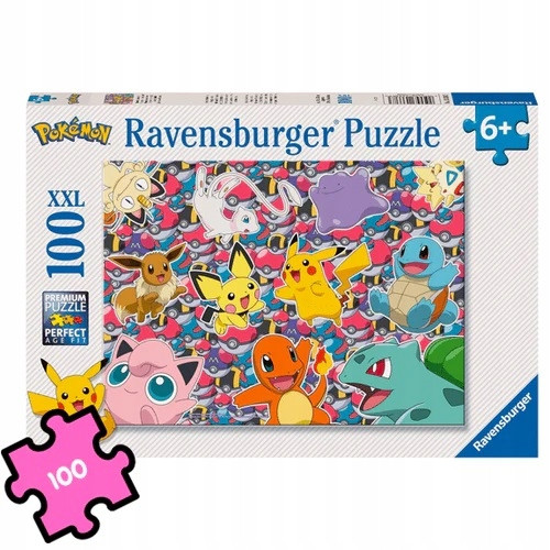 PUZZLE DLA DZIECI 100 2D: POKEMON, RAVENSBURGER