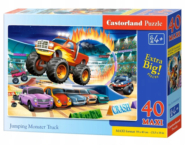 Puzzle MAXI 40 Auto MONSTER TRUCK Skaczący Pojazd 4+ Castorland
