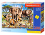 Puzzle 200 Układanka Safari ZWIERZĘTA Słoń Lew Zebra Afryka 7+ Castorland
